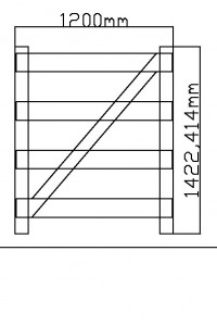 Gate for Post & 4 Rail - 1200 Wide
