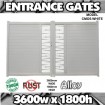 Entrance Gate Set 3600 x 1800mm for Driveways Home Modern Style - CM05 Gloss Black