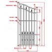 CM07 Pedestrian Small Gate 1800 x 800mm Black - Matches Driveway Set