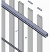 End Caps 65x16mm Slats - Black, Dark Grey or White Blade & Pickets