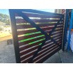 2500mm Hinged Side Gate - 1820h with Locks - Black - Braced - Welded Choice of 8 slat colours