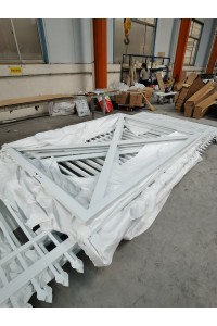 2500mm Hinged Side Gate - 1820h with Locks - White - Braced - Welded Choice of 8 slat colours