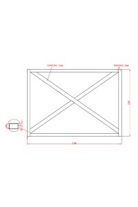 2500mm Hinged Side Gate - 1820h with Locks - Black - Braced - Welded Choice of 8 slat colours