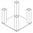 300mm x 300mm Aluminium Posts - Heavy Duty 12x12 inch- Custom lengths - Per Metre Rates