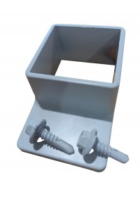 50x50 Brackets suitable for 50x50mm Box Tube WHITE 8-PACK - Delivered