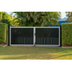 65mm White Slatted Vertical GATES - Vertical 65mm Slats- Custom Sizes - SQM GUIDE