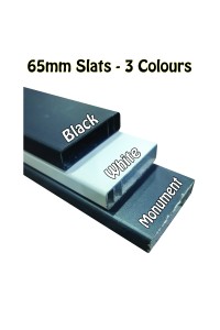 65mm Slats Blades in Black -65x16mm - 5m long Slat - Bulk item & Uncut - Super Heavy Duty