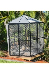 White or Black Large Bird Aviary DELIVERED Pet Cage Mesh Door Entry Aluminium light weight