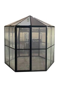 White or Black Large Bird Aviary PICKUP Pet Cage Mesh Door Entry Aluminium light weight