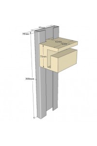 Sliding Blade Picket Batten Sliding Gate Hardware & Roller Kit with Z Channel - Cladded Façade - 7m Roller track