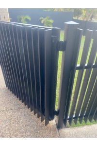 Black Blade Gates Fin Style - Custom Sizes