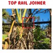 Top Rail Joiner for the 32 Top Rail Chainlink Posts CHain Link