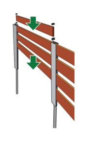 Slat Fence Topper - Fence height Extender - Alloy Slats Toppers