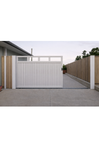 Hamptons Style Sliding GATES with 3 Verticals n top