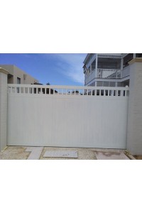 80mm x 50mm Chunky - Vertical Sliding Gate -  80x50 Top and Bottom Rails - 38mm Top battens