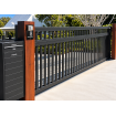 Black Hamptons 38mm Batten Top with 65mm Slats on the bottom - Custom Cut Sliding Gates
