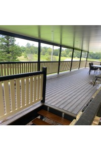 Cream Black 80mm x 50mm Chunky Vertical Fencing -  Top and Bottom Rails - Cut to Size then you DIY