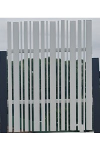 Alternate Blade Batten Slat Combo Fence Panels - Custom sizes - Full Architectural Look