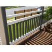 Classic Black or Monument Balcony Panels with 38mm Slats & 2 Verticals - DIY Kits