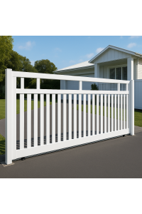 Classic Hamptons SLIDING GATES  with 38mm Slats and 2 Verticals - DIY Kits