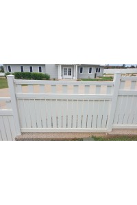 White Hamptons Slat Gates and  Fence Panels with Slats on TOP and BOTTOM- DIY Kits