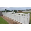 White Hamptons Slat Gates and  Fence Panels with Slats on TOP and BOTTOM- DIY Kits