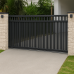 Hamptons Style SLIDING Gates with 65mm Slats on TOP and BOTTOM- DIY Kits - 5 colours