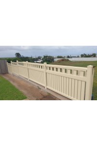 Classic Cream Fences & Gates with Slats on TOP and BOTTOM- DIY Kits