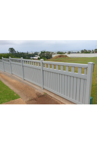 Shale Grey High End FENCE PANELS  with Slats on TOP and BOTTOM- DIY Kits