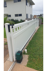 Hamptons Style SLIDING Gates with Slats on TOP and BOTTOM- DIY Kits - 5 colours