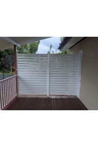 Double Swing Gates - CUSTOM Width and Height  - Hamptons White - Budget Style
