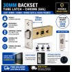 PUSH BUTTON on 1 SIDE - SECURITY LOCK - White locks