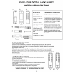 PUSH BUTTON on both sides SECURITY LOCK Black or White or Silver locks