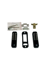 PUSH BUTTON on both sides SECURITY LOCK Black locks