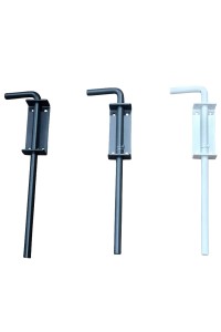 Drop Bolts for Gates Doors in Black, White or Dark Grey 300mm long Security Snibs