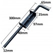 Drop Bolts for Gates Doors in Black, White or Dark Grey 300mm long Security Snibs