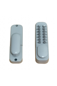 PUSH BUTTON on 1 SIDE - SECURITY LOCK - White locks