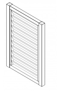65mm slats - Horizontal LOUVRE FULLY framed Screens & Fences-  SQM Guide