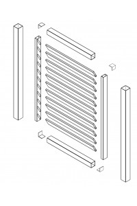 Horizontal LOUVRE FULLY framed Screens & Fences-  SQM Guide