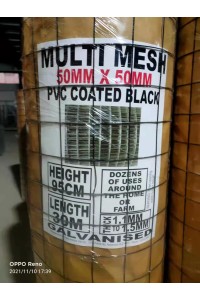 Galvanized Wire Mesh Fencing 950mm x 30m - DELIVERED 50mm x 50mm Squares BLACK 
