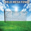 Weld Mesh Fence Arc 1300Hx2930mmW Black Fencing weldmesh Security Pet 