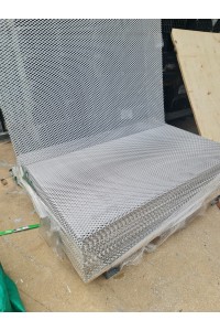 Flattened Expanded Aluminium Mesh Panels PICKUP - Sheets - 900x1200mm - Rigid 2mm thick Diamond