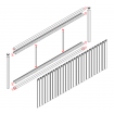 Picket Sliding Gates 16mm thick & 100mm Slats - White or Black or Dark Grey Pickets Custom Cut