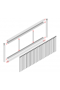 Picket Sliding Gates 65 or 100 mm Slats - White or Black or Dark Grey Pickets Custom Cut