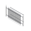 Picket Fencing 65mm Slats - White or Black or Dark Grey Pickets Custom Size