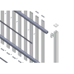 Hamptons White Picket Fencing  100mm or 65mm Slats - Custom Size