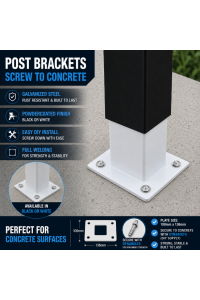 Post base Holder Delivered - fits inside 76mm posts Bases **6 Colours**