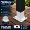 Post base Holder Delivered - fits inside 76mm posts Bases **6 Colours**