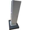 Post base Holder for concrete anchoring fits inside 76mm posts Bases Black and White