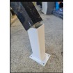 Post base Holder for concrete anchoring fits inside 76mm posts Bases Black and White